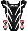 Paraserbatoio DUCATI monster carbonio "top wings" carbon TANK PAD sticker + 4