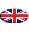 Scudetto sticker Union Jack Royal British flag bandiera inglese Range Rover OVAL