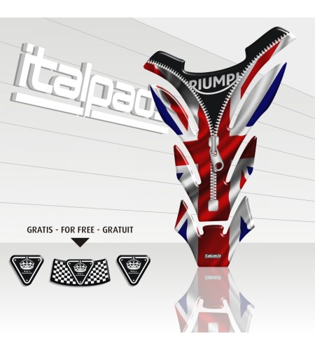 Paraserbatoio per Triumph U.K. flag Union Jack "Cerniera" ZIP Detroit