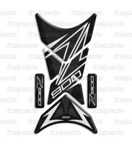 Paraserbatoio mod. "Shark" per kawasaki Z900 nido d'ape/biancoe Range Rover Nero Cromo