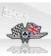 Adesivo in resina London Racer bandiera inglese Triumph