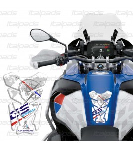 Paraserbatoio bianco blu "Michigan" per BMW R 1250 GS Adventure  Misure cm. 21x15 cm.