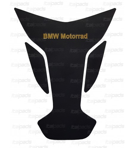 Paraserbatoio in VERA PELLE nero/oro per BMW