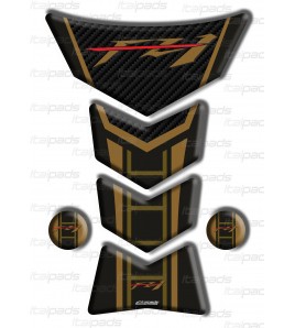 Paraserbatoio per Yamaha FZ1 "Frames/S" oro-carbon look