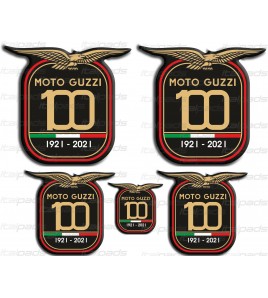 Adesivi resina stickers Centenario Anniversario Moto Guzzi