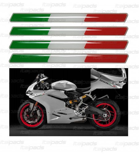 Set 4 stickers 3D in resina per Ducati Panigale 959, 97x8 mm.