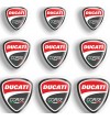 Set Stickers decorativi in resina, Ducati, varie misure.