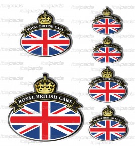 Kit n. 6 Stickers Union Jack bandiera inglese Range Rover Mini Land