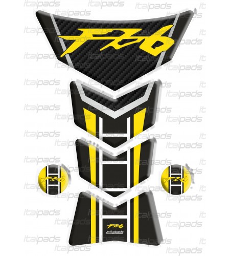 Paraserbatoio mod. "Frames" per Yamaha FZ6 giallo nero/carb