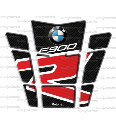 Paraserbatoio carbonio/rosso, per BMW F900R, protezione serbatoio