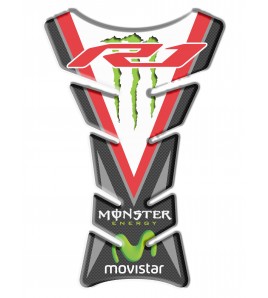 Paraserbatoio "Classic Sport" rosso carbonio per Yamaha R1