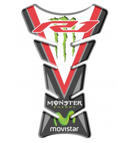 Paraserbatoio "Classic Sport" rosso carbonio per Yamaha R1