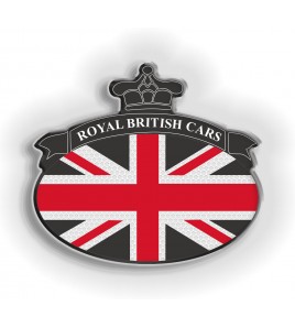 Sticker Union Jack Royal British flag inglese Range Rover Nero/bianco nido d'ape