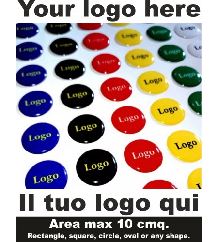 Set n. 25 etichette in resina, silicone, gomma, 3D, lenticolari.