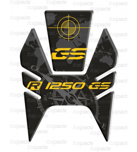 Paraserbatoio adesivo nero e giallo per moto BMW R1250GS