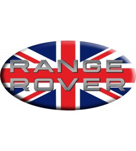 Adesivo sticker Union Jack Royal British flag bandiera inglese Range Rover OVAL