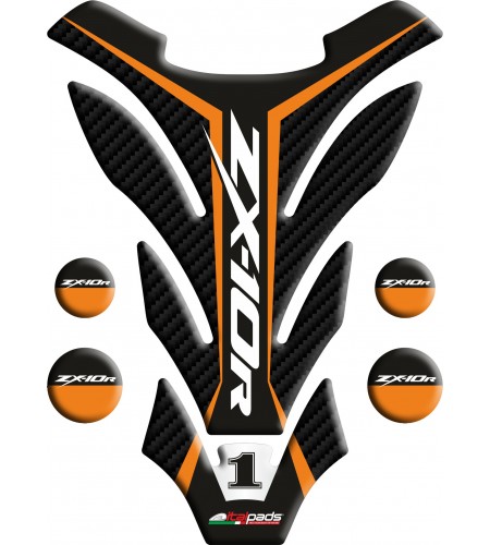 Paraserbatoio per KAWASAKI ZX10-R arancio mod. "Detroit"