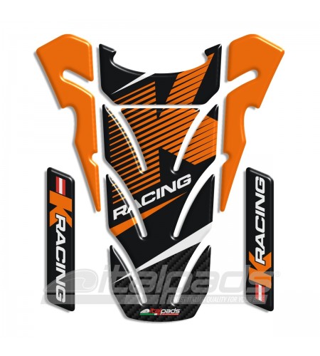 Paraserbatoio resinato per KTM NERO/ARANCIONE  "TOP wings"