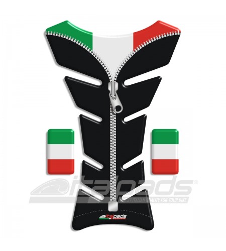 Paraserbatoio bandiera Italia Italiana nero ZIP "Classic"+2